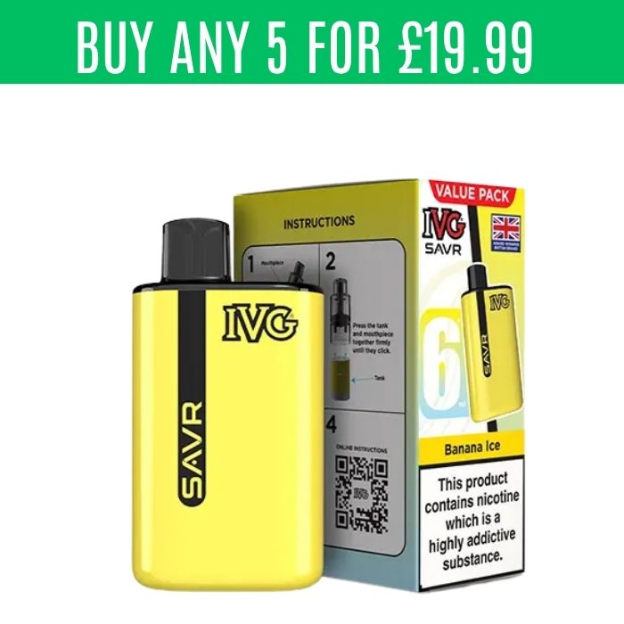 IVG SAVR Starter Vape Kit – Rechargeable Pod System UK