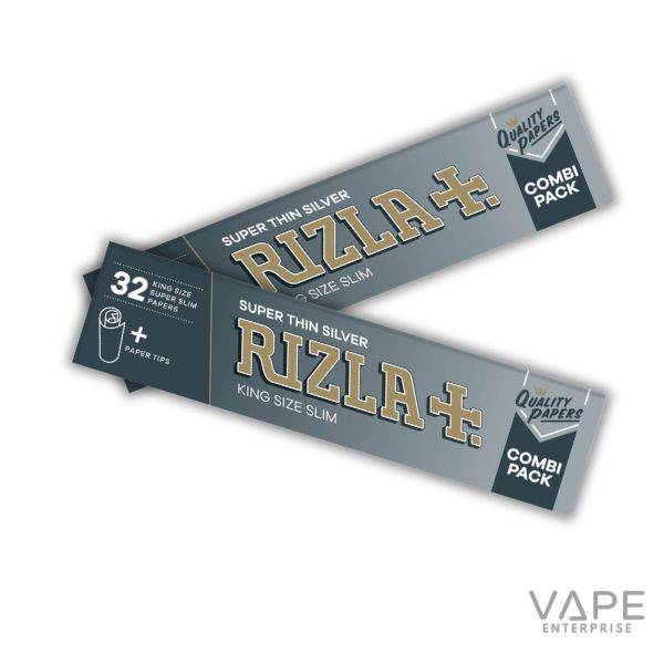 Rizla King Size Silver Combi Rolling Papers + Tips